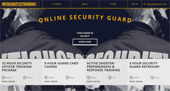 Desktop Screenshot of mysecuritytraining.com